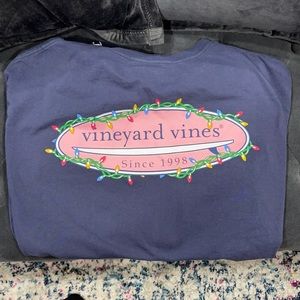 Vineyard Vines Navy Holiday Shirt